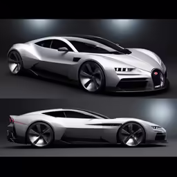 two views of the concept sports car