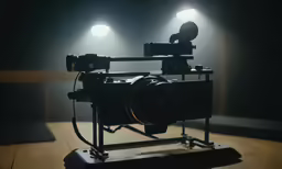 a light that is sitting in a dark room