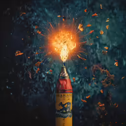 a lighter with its tongues open and glowing orange