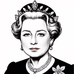 a drawing of the queen elizabeth