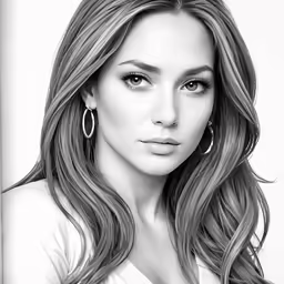 a woman with big hoop earrings on her ears