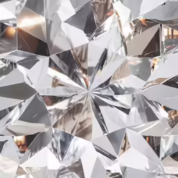 multiple mirrored objects with white patterns