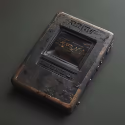 an old radio sitting on top of a table