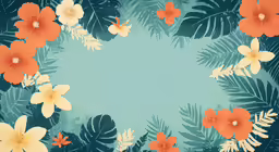 flower and plant illustration with space for your own text
