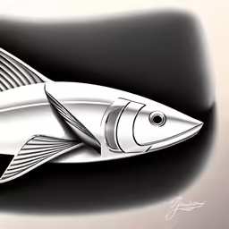a close up picture of a silver fish