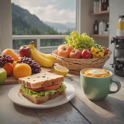 a table that has some food on it