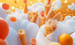 a close up of food with fruit and vegetables