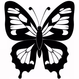 a large black and white butterfly with lots of wings,a butterfly that is flying in the air