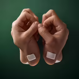 two hands in a stance with fingers pointing to the side