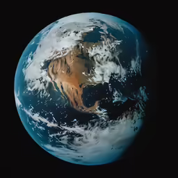 the earth from space with the earth covered in clouds