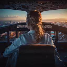 a female passenger is sitting in the airplane