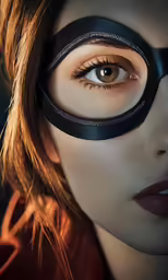 a woman with large eyelashes and eye glasses on her face