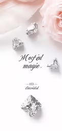 an advertisement for crystal jewelry from the company