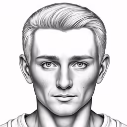 a portrait drawing of a man