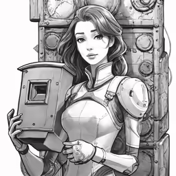 an image of the girl from overwatch with a large box in her hand