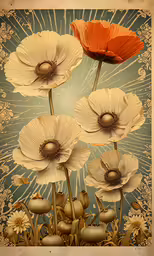 a painting that looks like some kind of flower