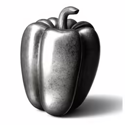 an abstract pepper on a white background