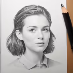 the drawing has been made on top of the paper
