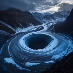 there is a large puddle that is frozen