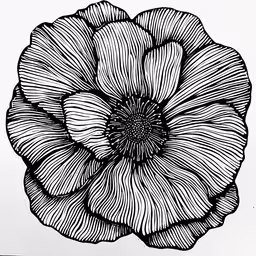 a black and white image of a circular flower,an abstract floral design is featured in black and white