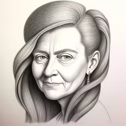 the illustration of president barack obama with the name on her face,a black and white portrait of an older woman,a drawing of judge elizabeth obama,a drawing of a woman with long hair,a drawing of the character mary grant