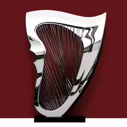 an art deco sculpture made to look like the letter t