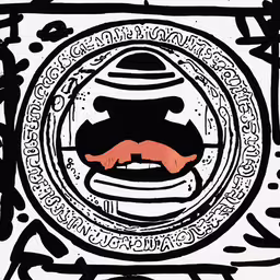 the front cover of a digital book,an oriental inspired artwork that has been designed with red and black ink