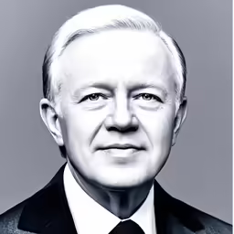 an old man in a suit and tie with one eye opened