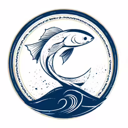 a fish leaping over the top of water