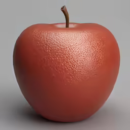 a close up of an orange with a green stem