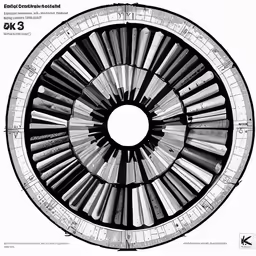 a circular wheel diagram from a black and white architectural project