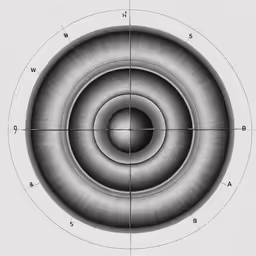 a drawing depicting a circular, circle shape with the word