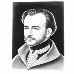 a man in a coat and tie with a beard