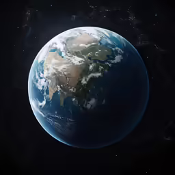 a picture of the earth in space