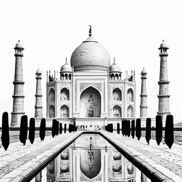 the tajwalar in india is reflecting in the water