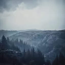 this is a scenic view of a mountain range