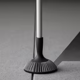 a black and white photo of the front corner of a umbrella