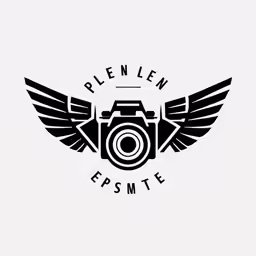 a camera and wings logo for the company