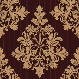 a large gold and maroon ornate wallpaper