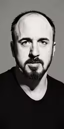 black and white photo of a man