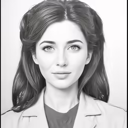 the woman has a very long black hair