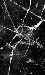 an abstract black and white photo of leaves and branches