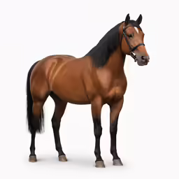 a horse standing on its hind legs on a white background