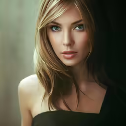 a pretty young woman wearing a black top