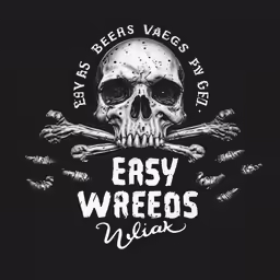 two bones with skulls and crossbones and the words easy wheels