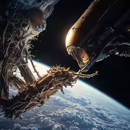 this is an image from space showing the view of earth