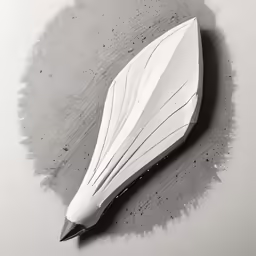 an intricate paper sculpture sits on top of sand