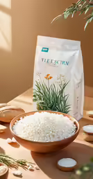 there is some grain and other food on the table