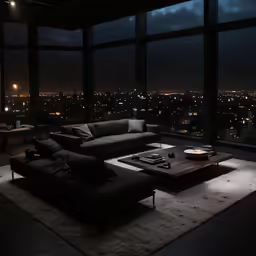 a living room that has a couch and table in it