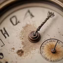 an old clock face showing the time after 1 15